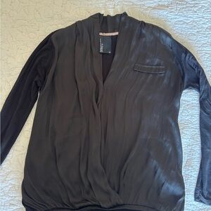 Anthropologie Dolan Black Long Sleeve Top size M